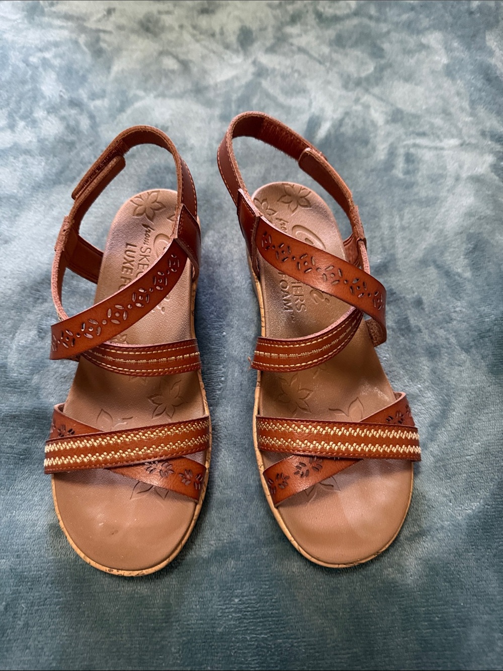 Skechers Women’s Brown Strappy Slingback Sandals
